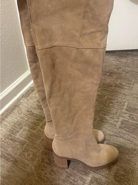 Vince Camuto Over-the-Knee Suede Boots in Tan